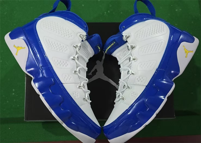 Men's Running weapon Air Jordan 9 White/Royal Shoes 031